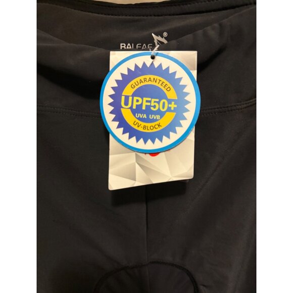 Baleaf UPF50+ Padded Cycling Pants XL Black W/ Zipper Pocket & Reflective Detail - Picture 3 of 7